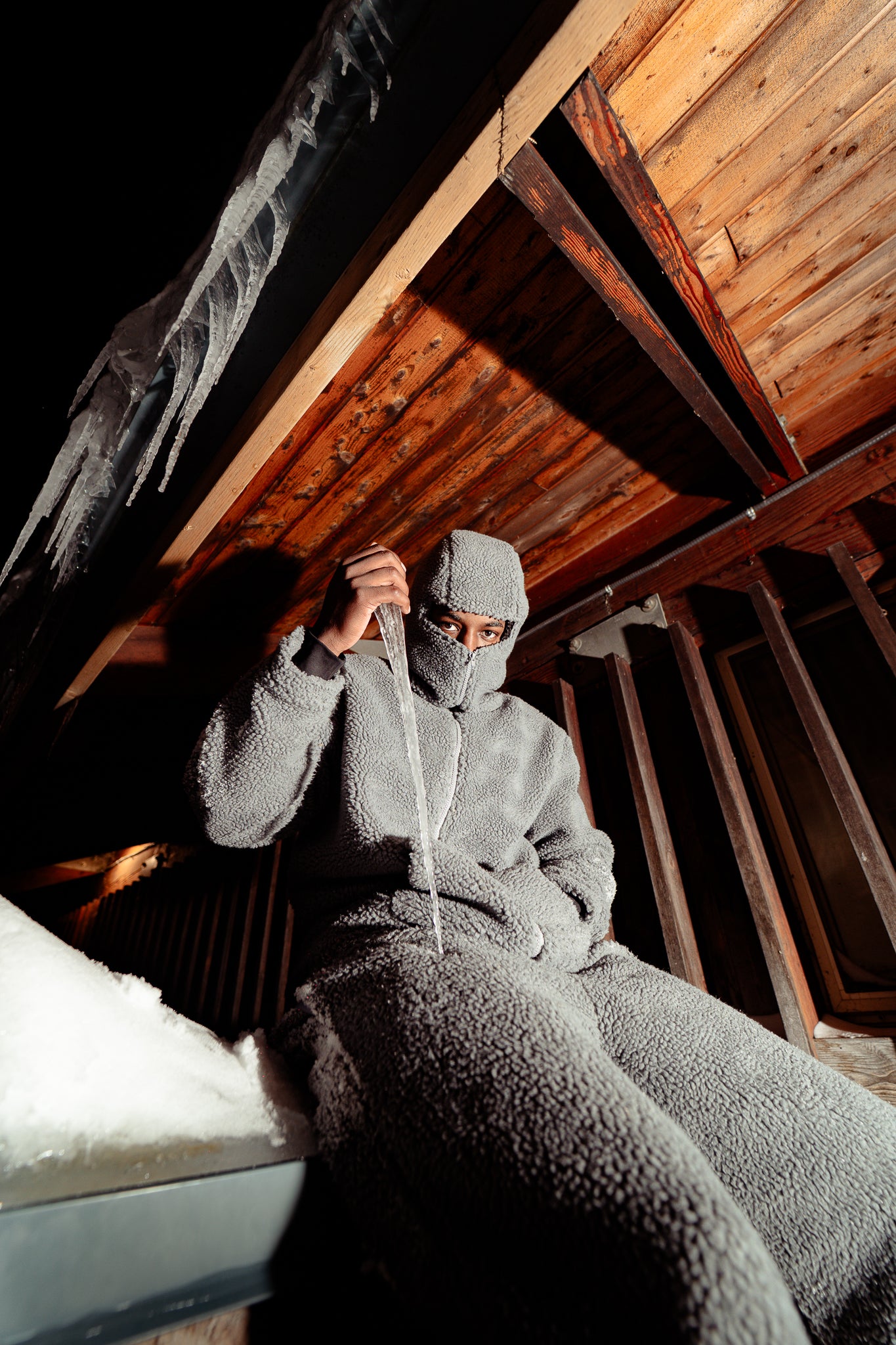 WOLF GREY FLEECE SET