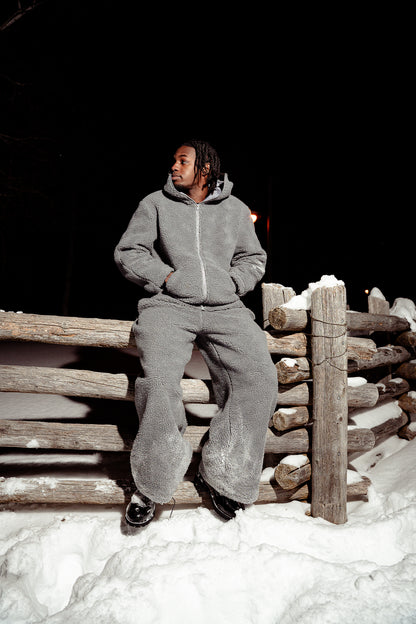 WOLF GREY FLEECE HOODIE